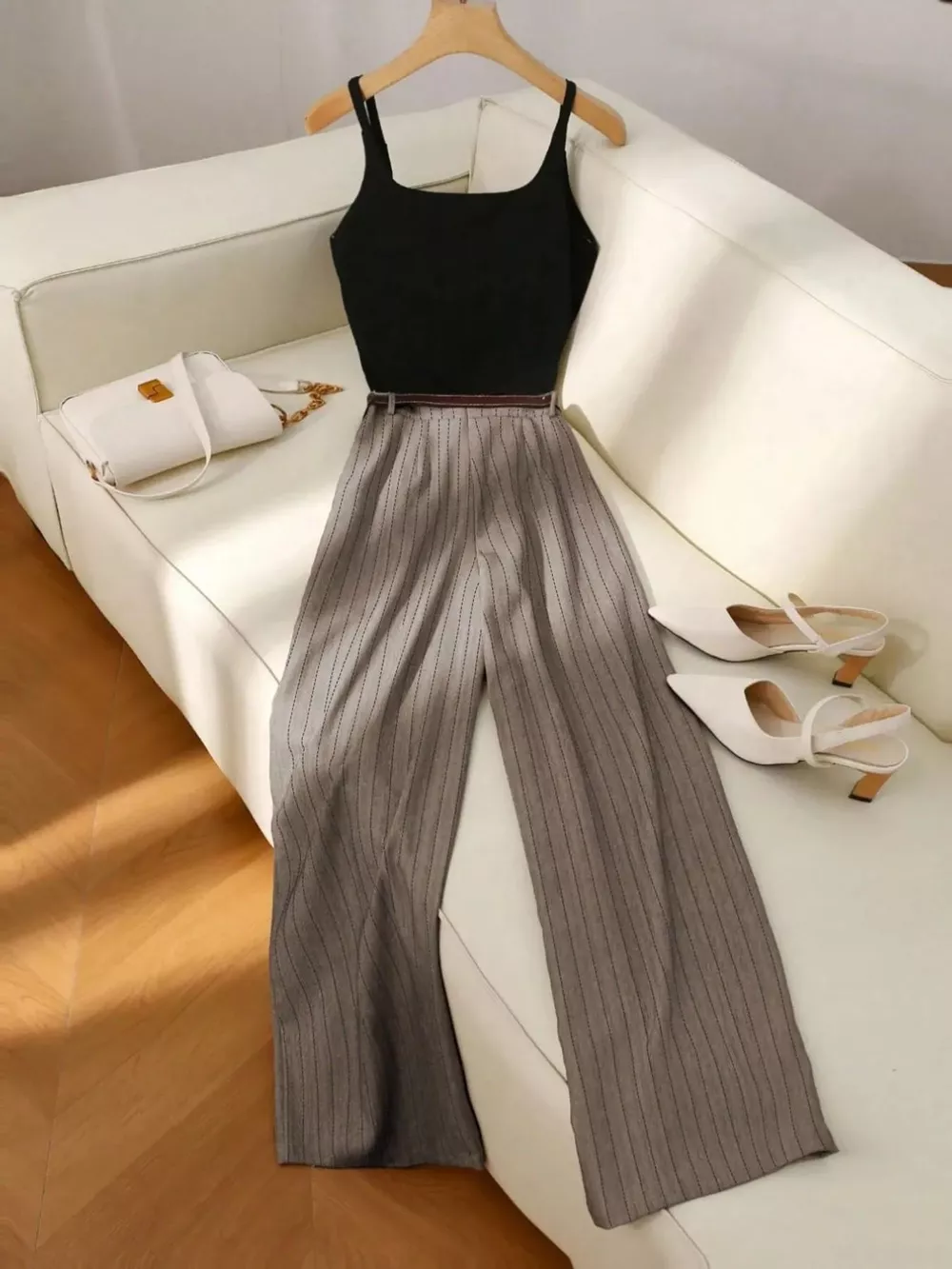 Sleeveless Top and Wide-Leg Pants Set, image 14
