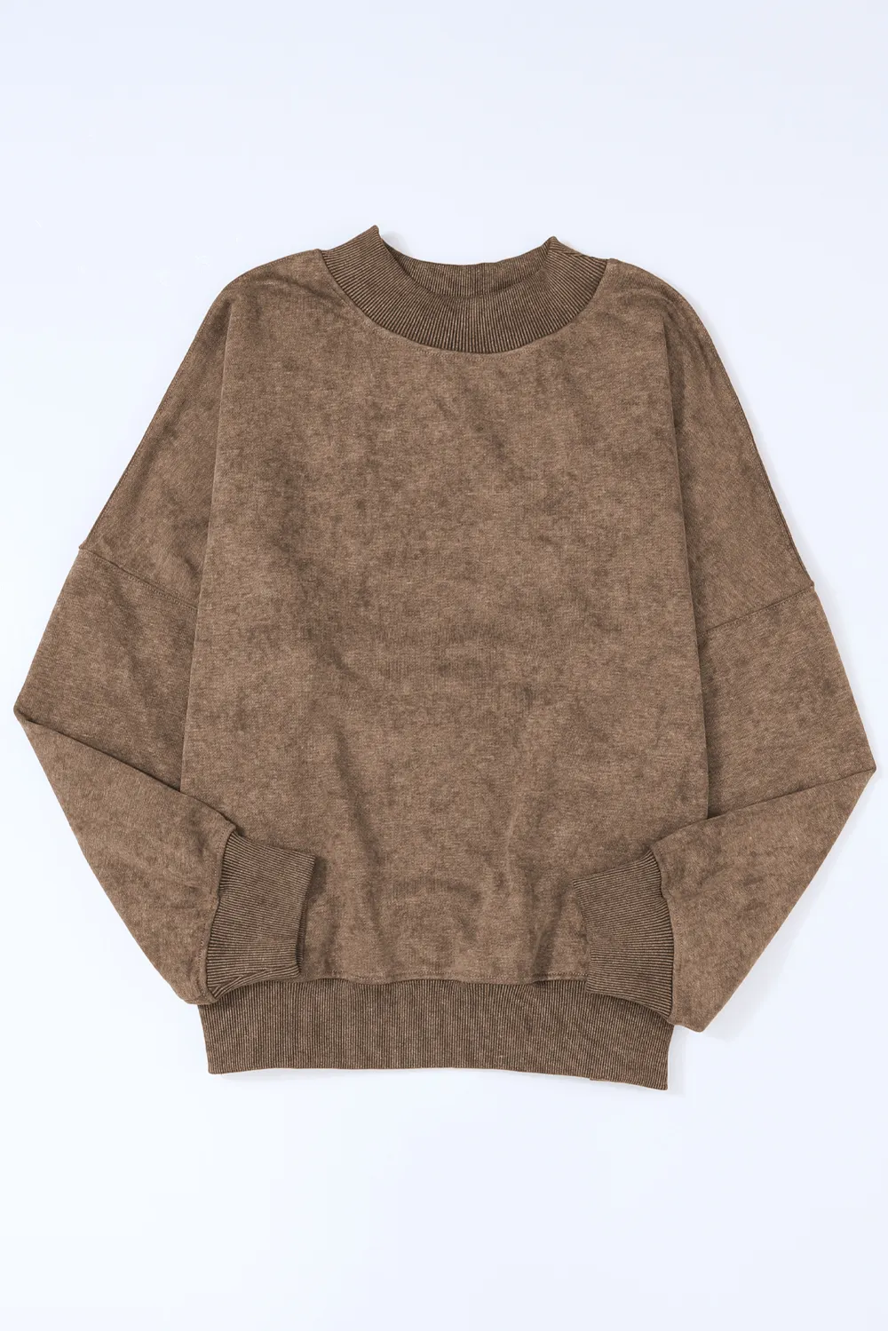Mock Neck Dropped Shoulder Sweatshirt, image 5