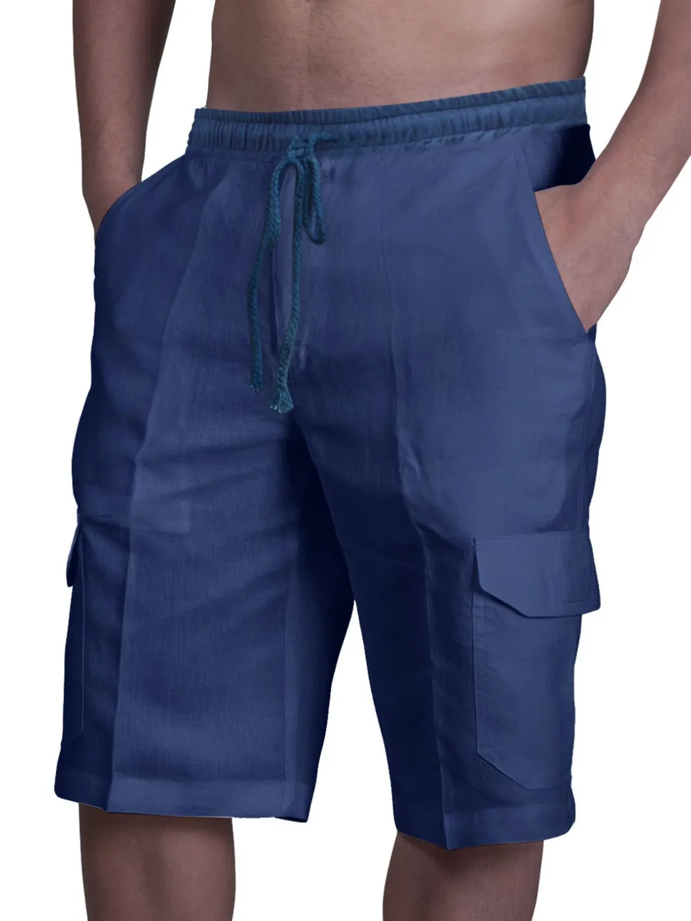 Men's Plus Size Drawstring Pocketed Shorts, image 6