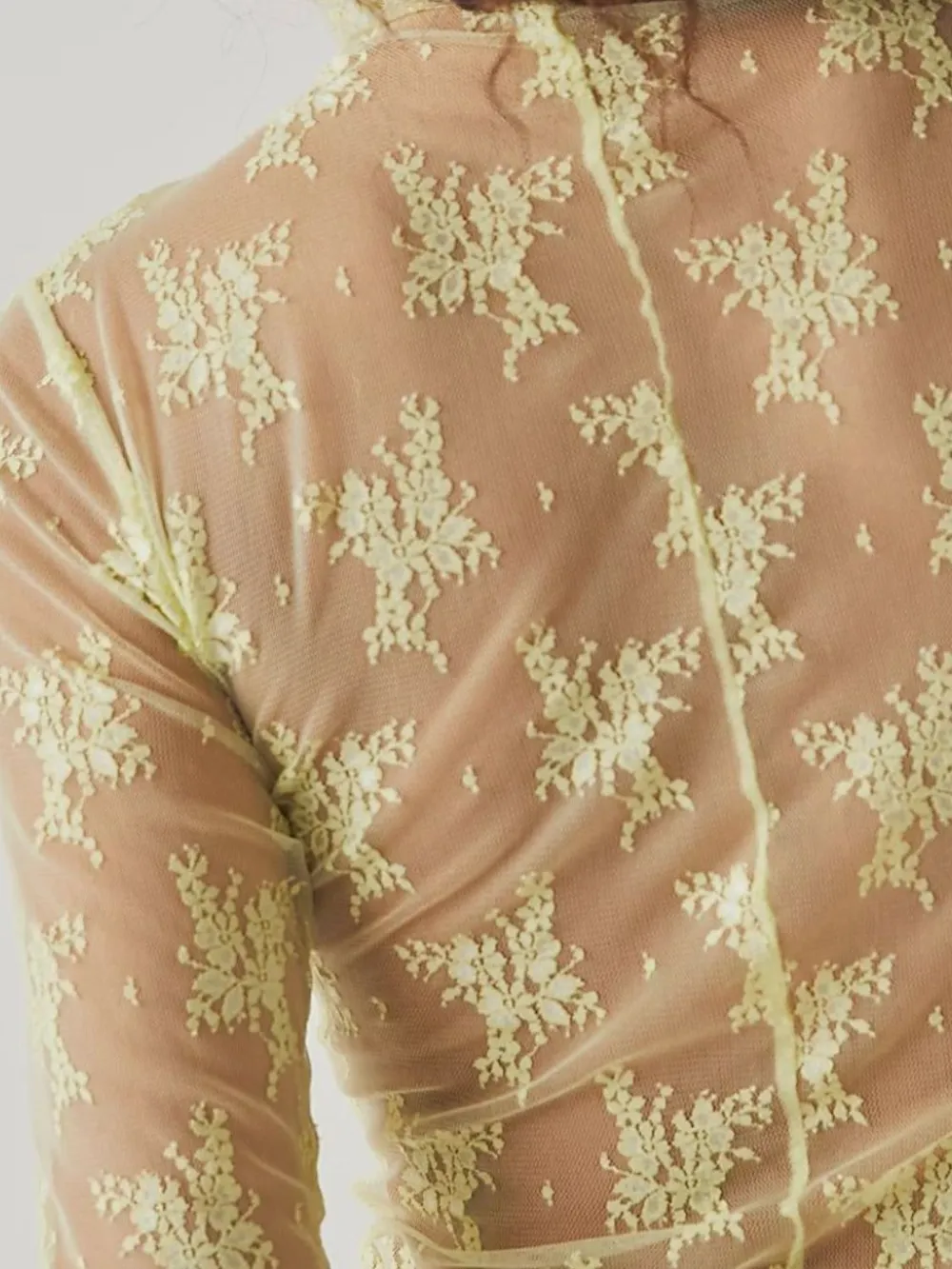 Lace Mock Neck Long Sleeve Blouse, image 6