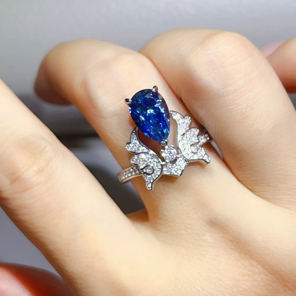 3 Carat 925 Sterling Silver Moissanite Ring, image 3