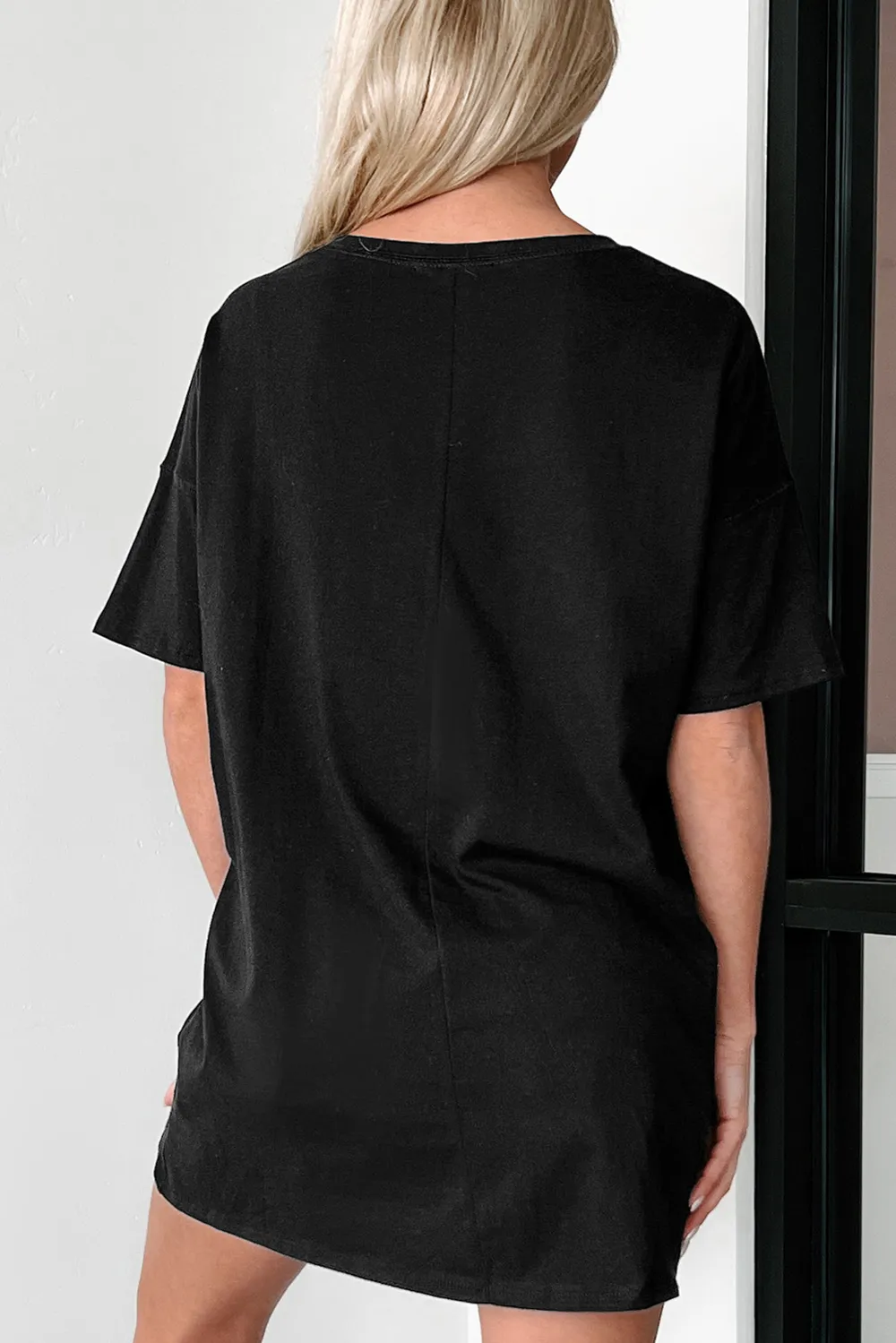 Graphic Round Neck Half Sleeve Oversize T-Shirt, image 2