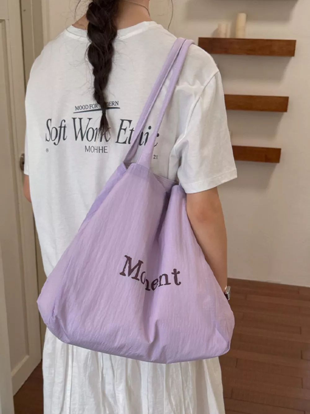 Letter Canvas Tote Bag, image 7