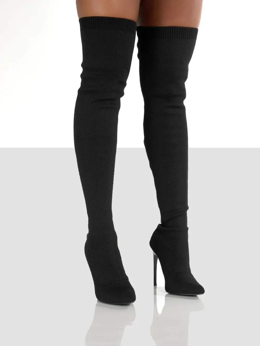 Point Toe Over Knee Stiletto Boots, image 3