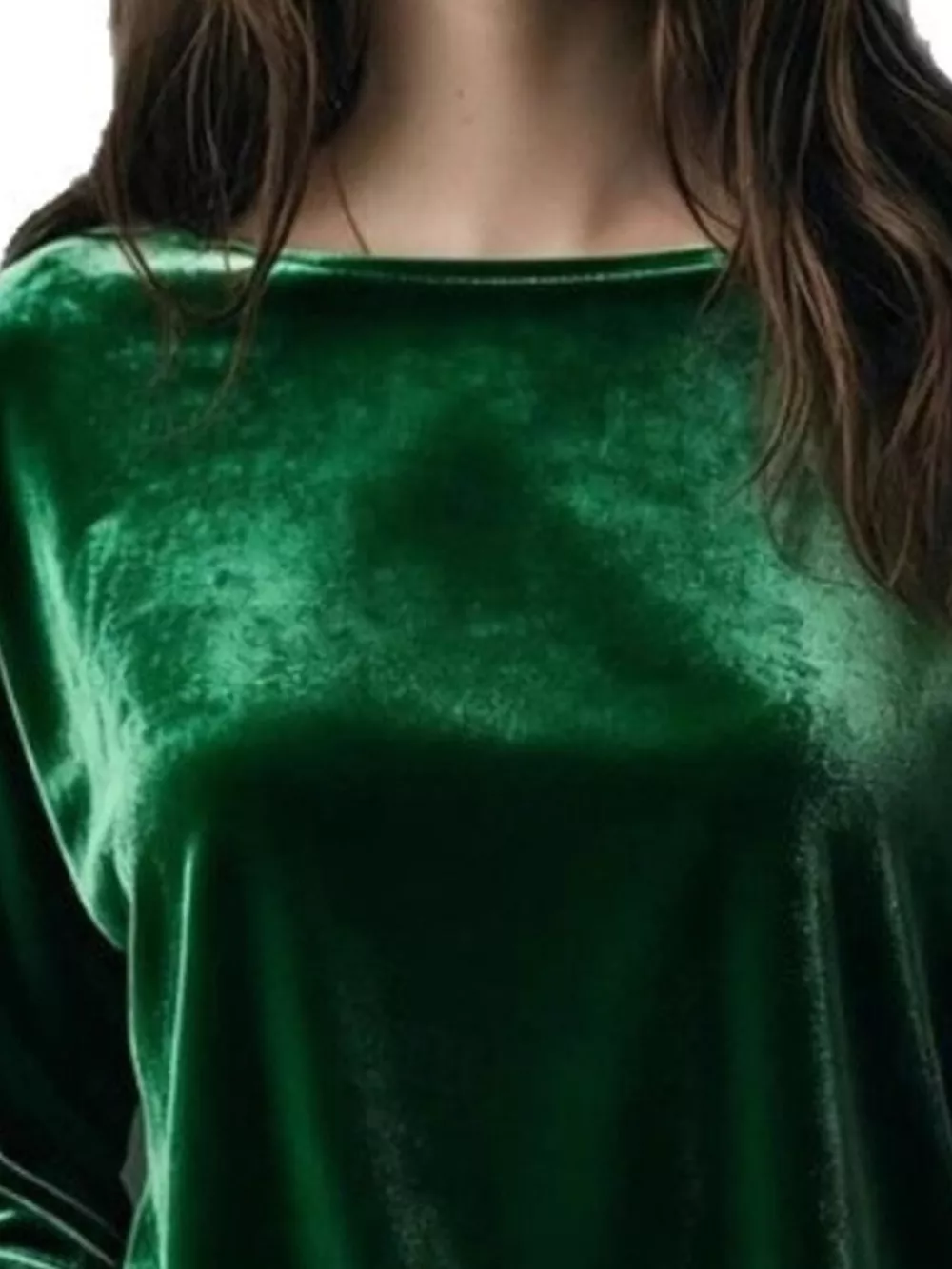 Full Size Velvet Long Sleeve T-Shirt Plus Size, image 4