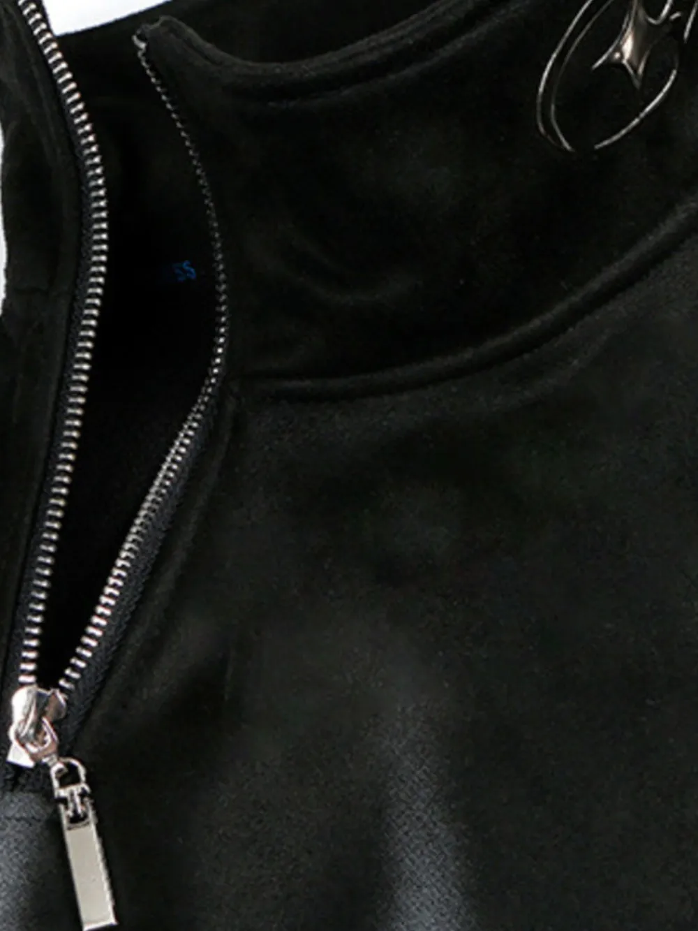 Men's Oversized Zipper Detail Turtleneck Sweatshirt, image 8