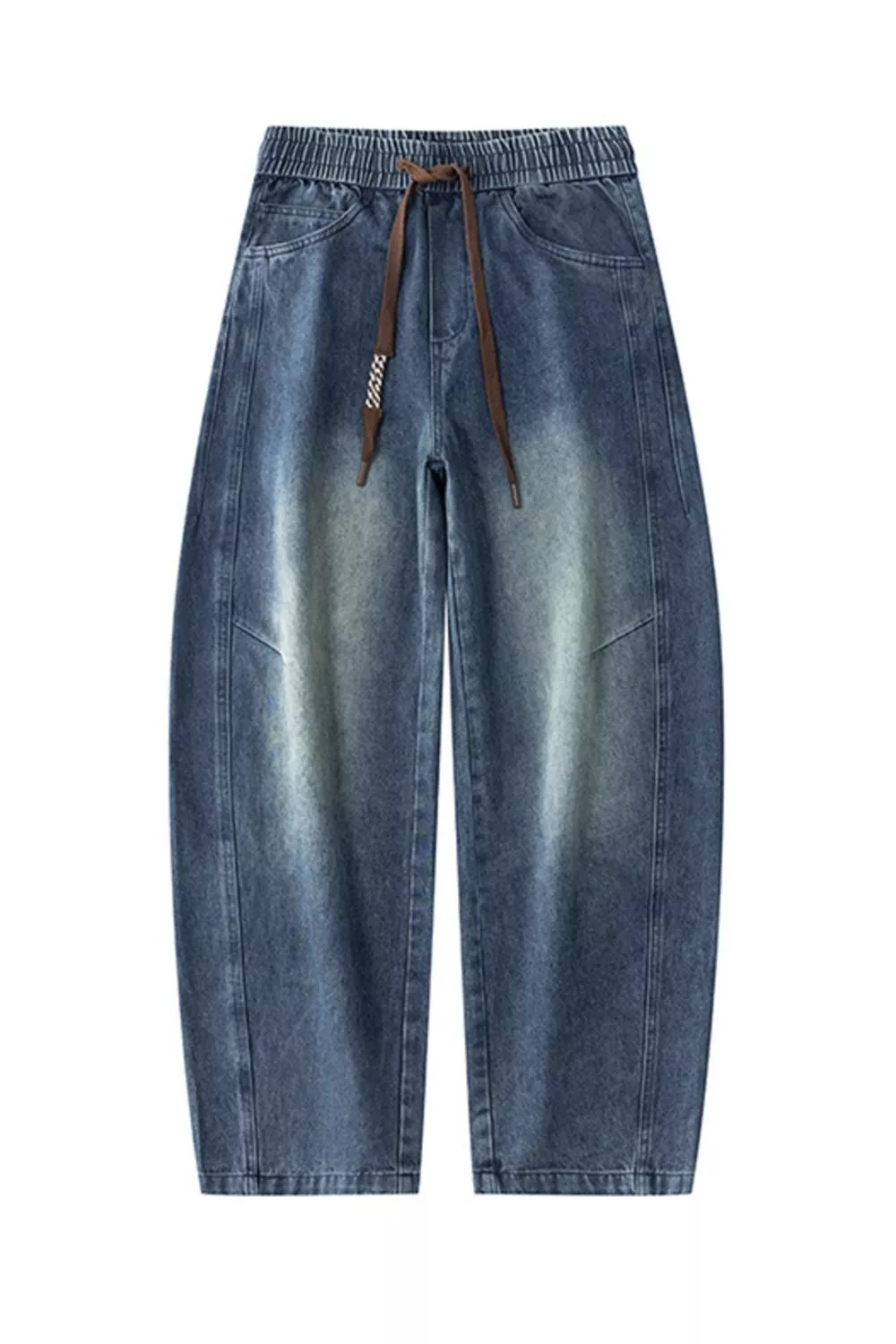 Men's Plus Size Vintage Wash Wide Leg Jeans, image 5