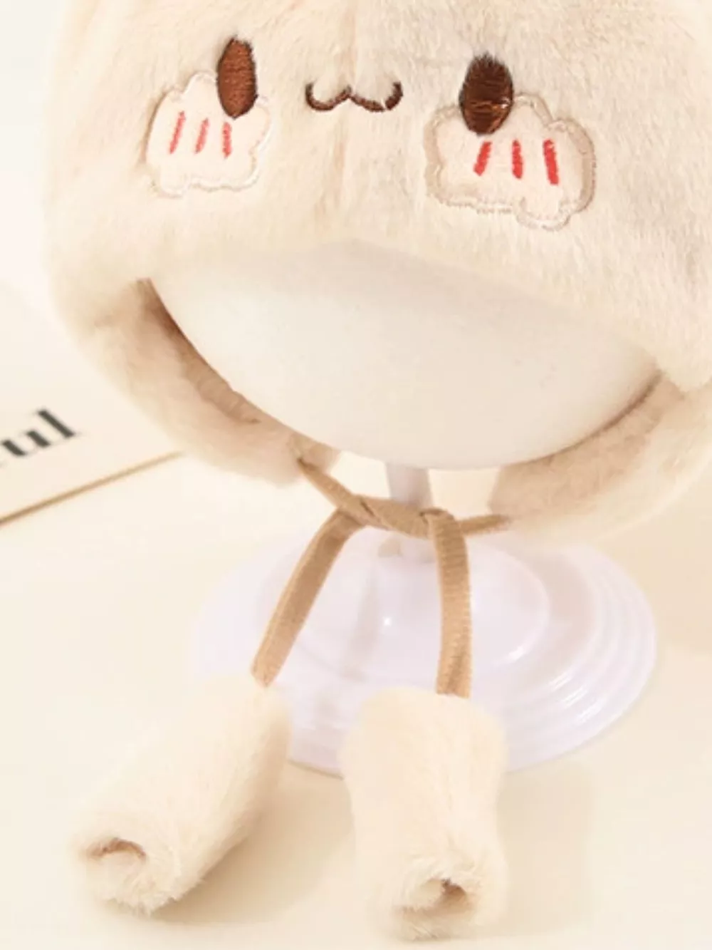 Children's Cute Bear Ear Plush Hat, image 18