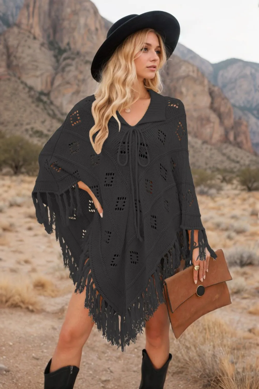 Tassel Hem Knit Cover Up, image 4