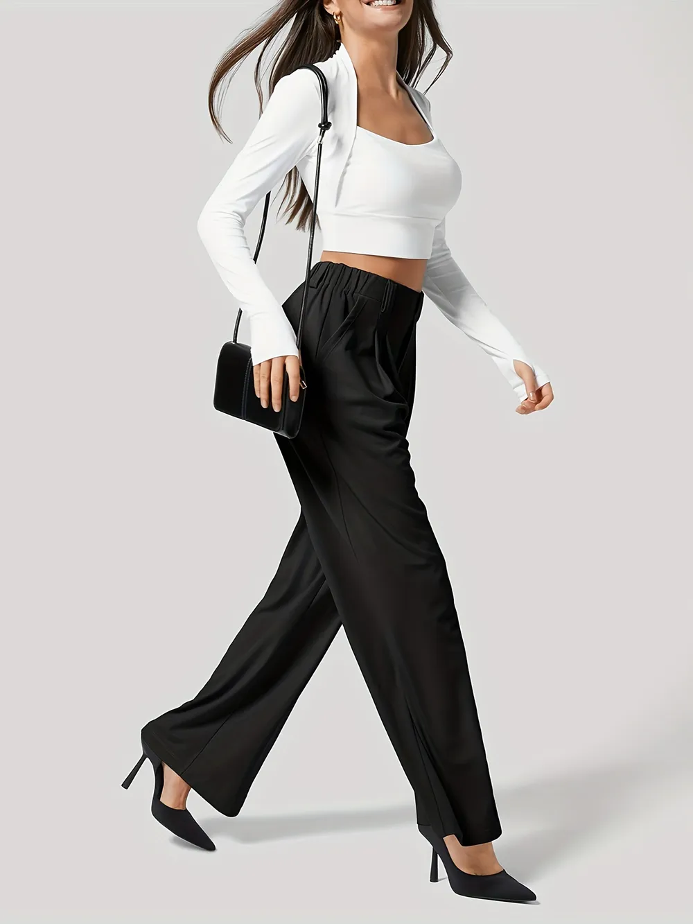 Wide Leg Pants with Pockets, image 8