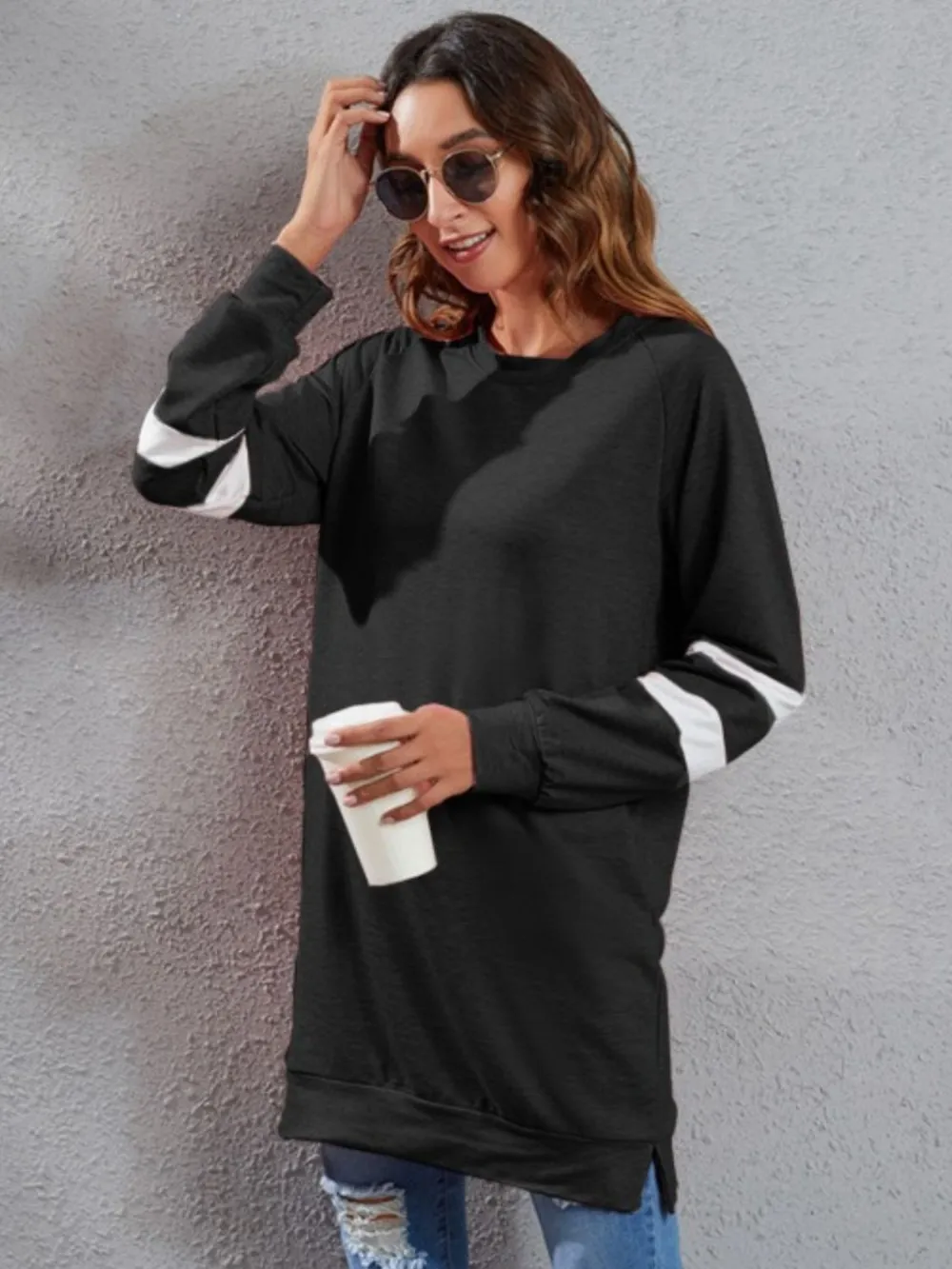 Full Size Striped Round Neck Long Sleeve T-Shirt, image 11