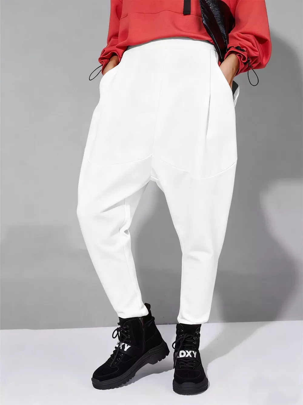 Loose Fit Harem Pants with Pockets, image 5