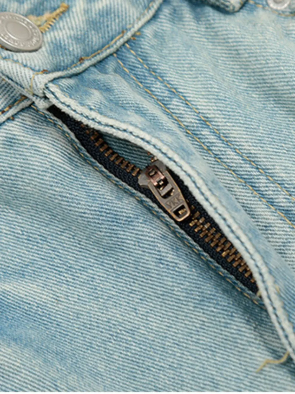 Men's Wash Pleated Wide Leg Jeans, image 8