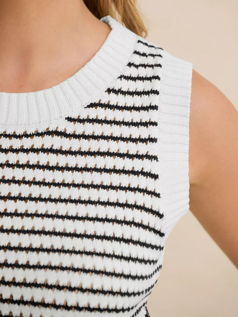 Striped Knit Sweater Vest, image 14