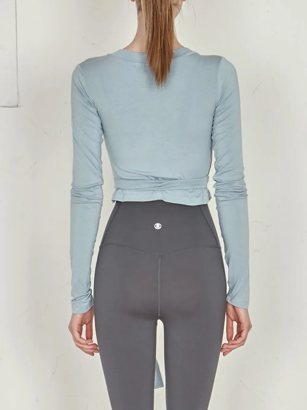 Tied Surplice Long Sleeve Top, image 6