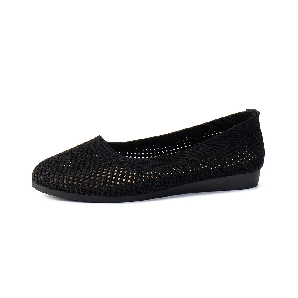 Solid Color Mesh Flat Slip-Ons, image 3