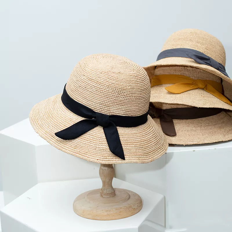 Straw Sun Hat with Ribbon, image 2