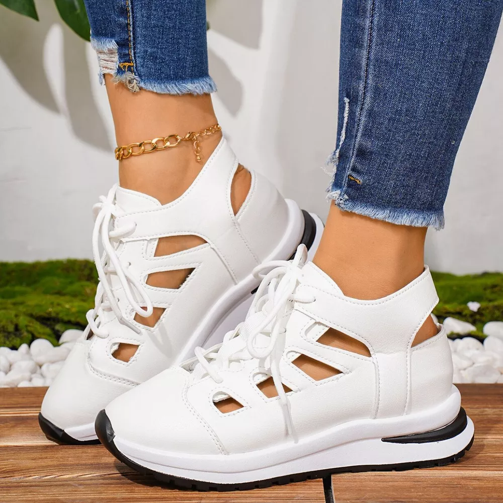 Round Toe Lace Up Sneakers, image 7