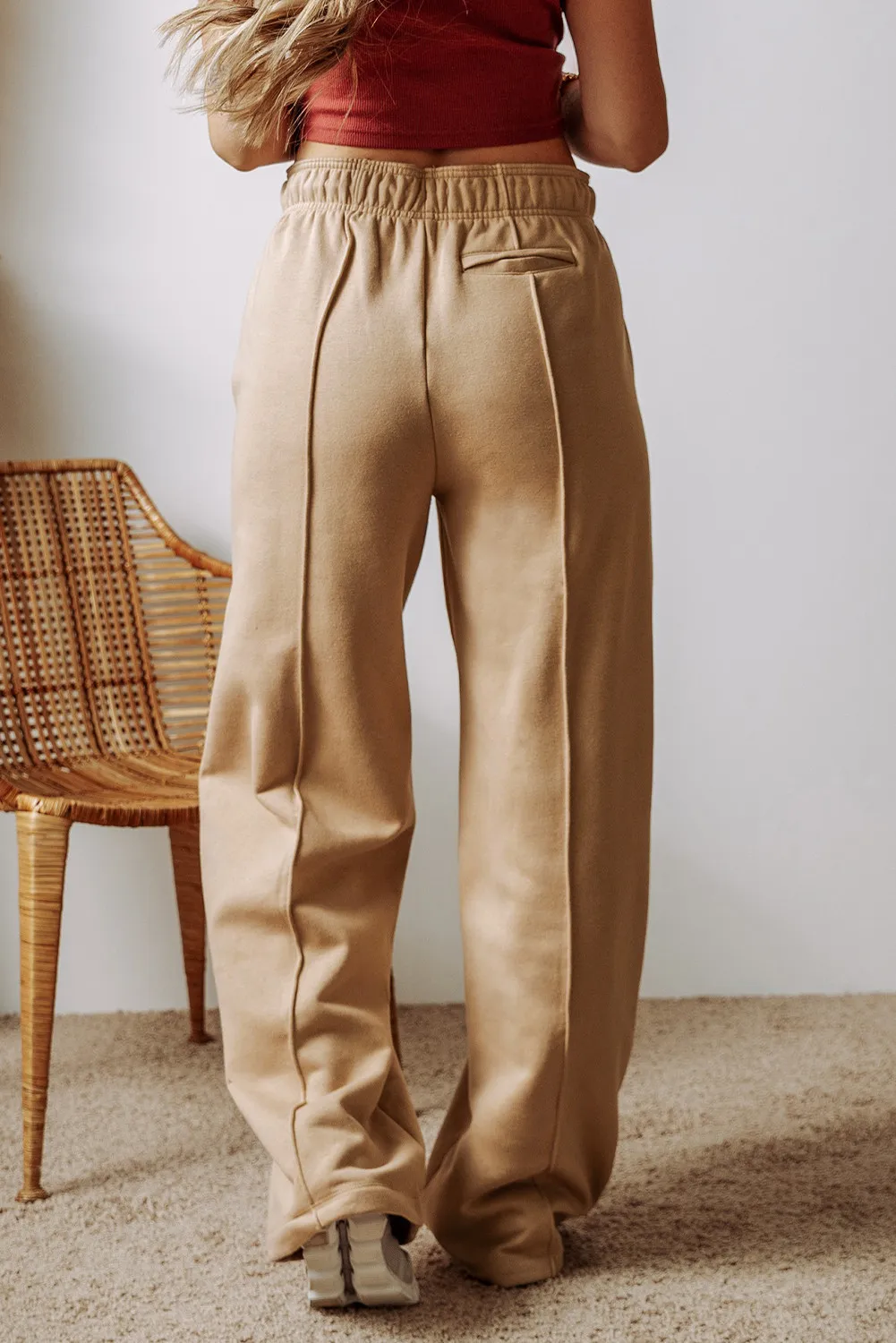 Drawstring Wide Leg Pants with Pockets, image 3