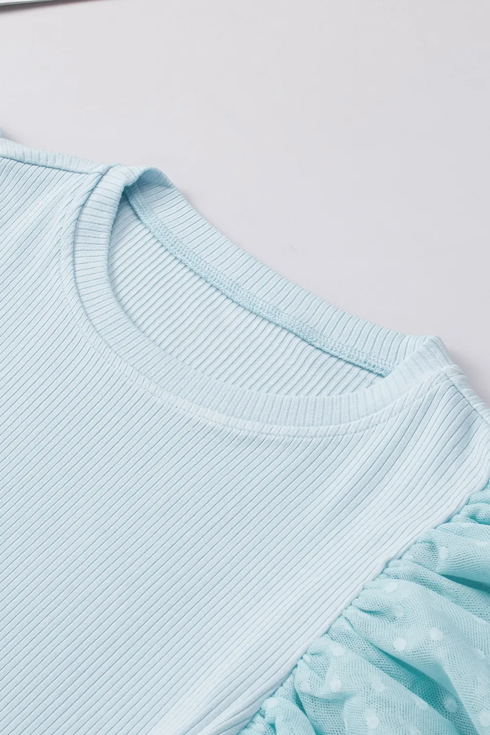 Ruffled Round Neck Cap Sleeve Top, image 3