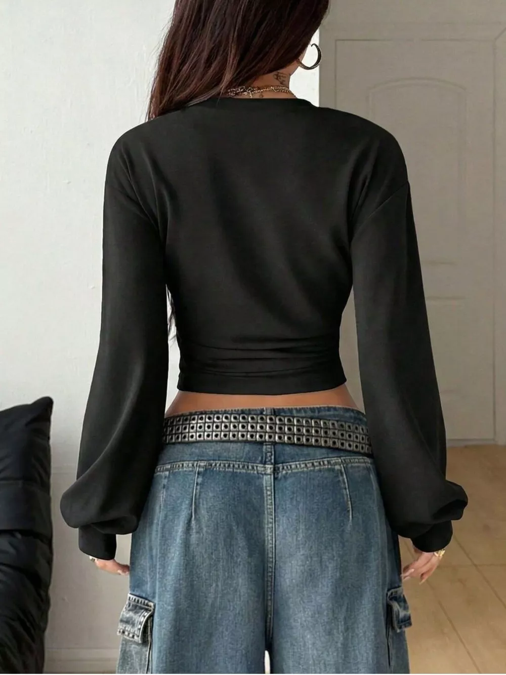 Long Sleeve Cropped T-Shirt, image 3