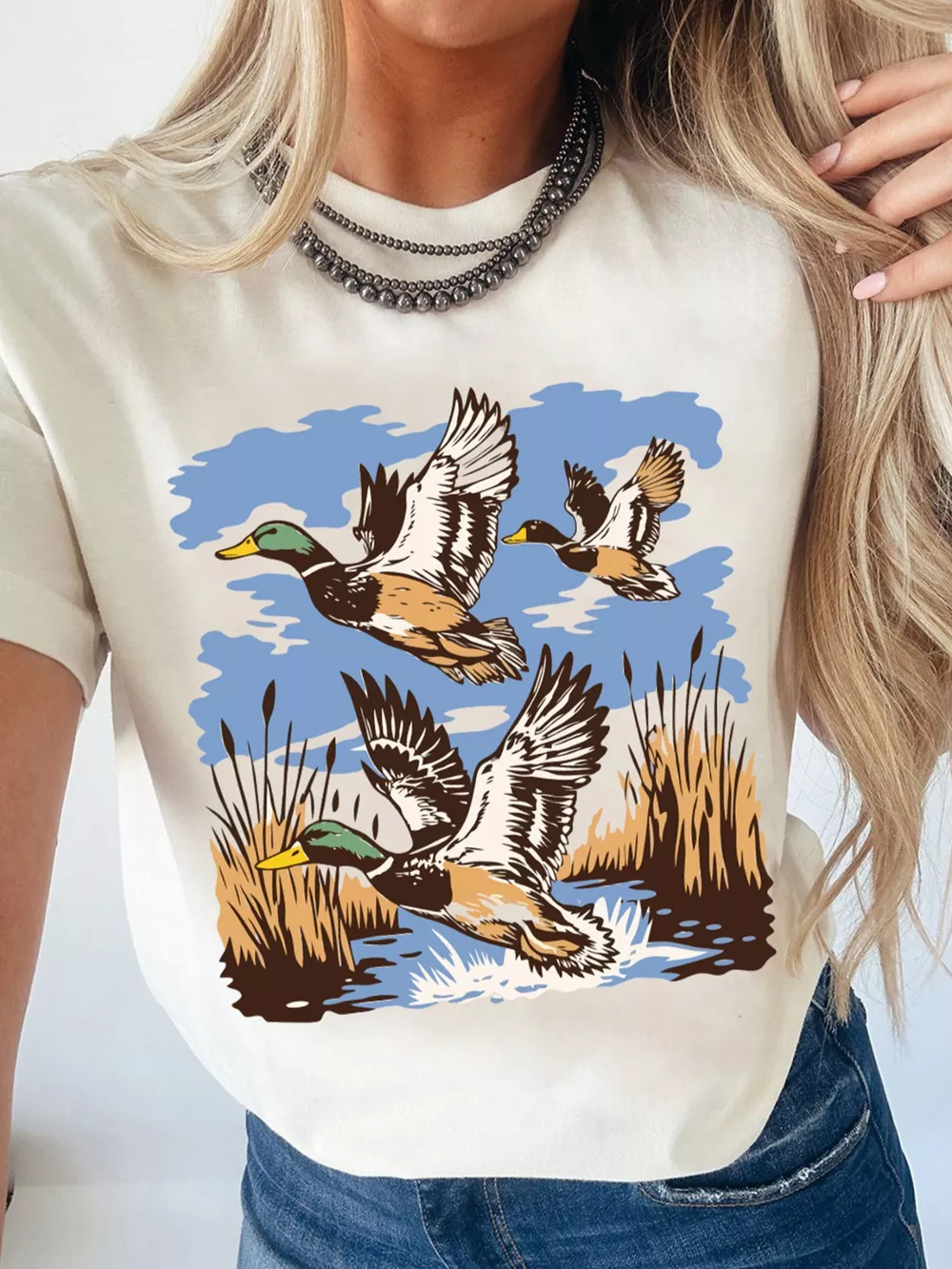 Wild Duck Graphic Round Neck Tee, image 6