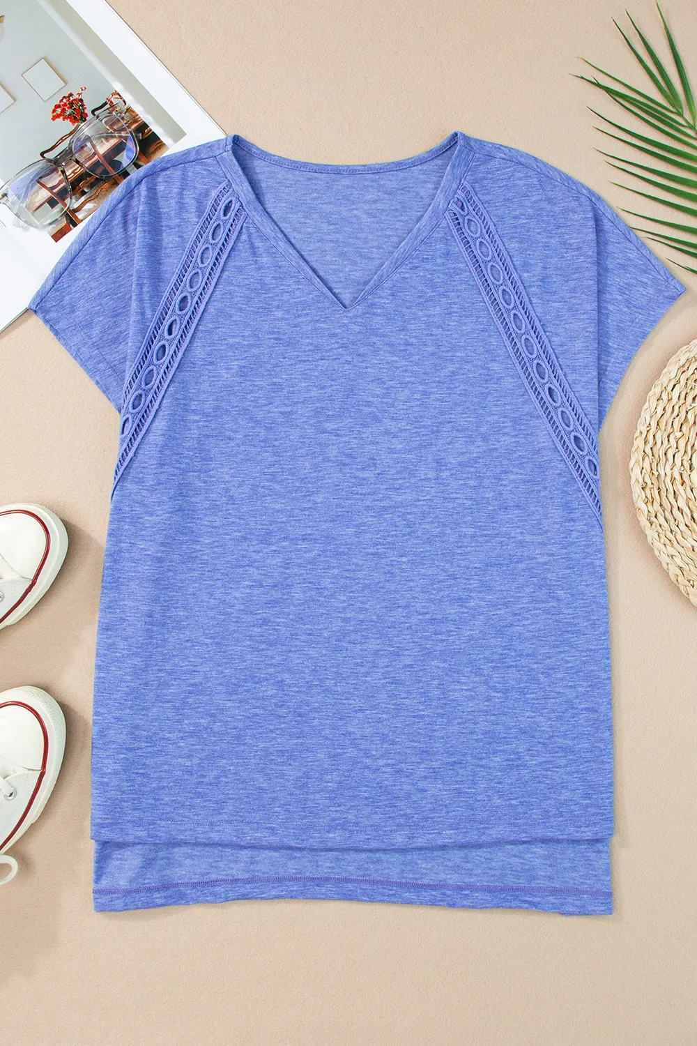 V-Neck Short Sleeve T-Shirt, image 3