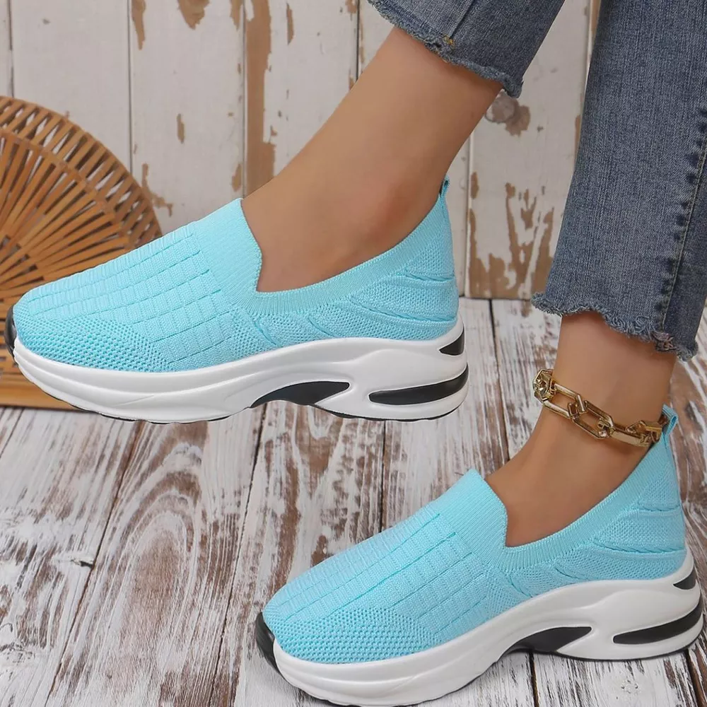 Round Toe Mesh Slip-Ons, image 5