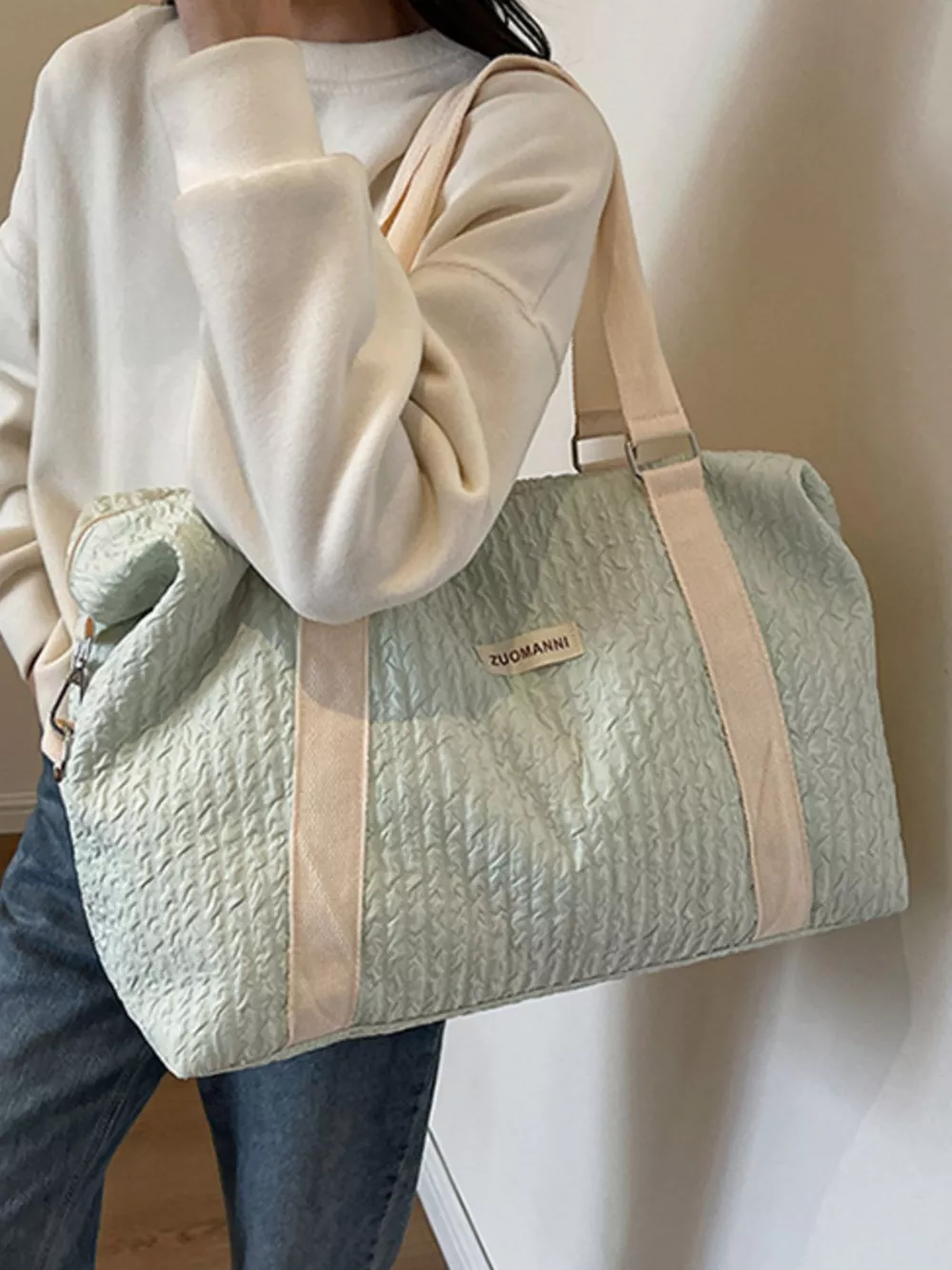 Texture Travel Bag with Adjustable Strap, image 5