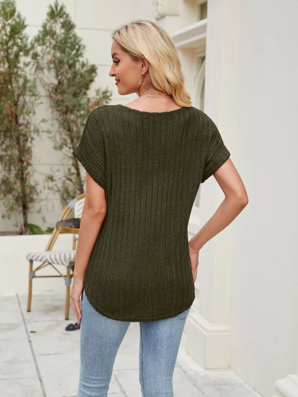 Round Neck Short Sleeve T-Shirt, image 13