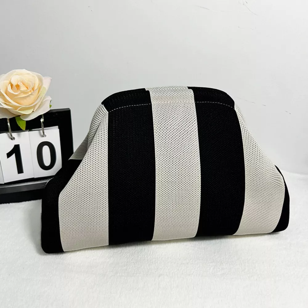 Portable Contrast Knit Clutch, image 2