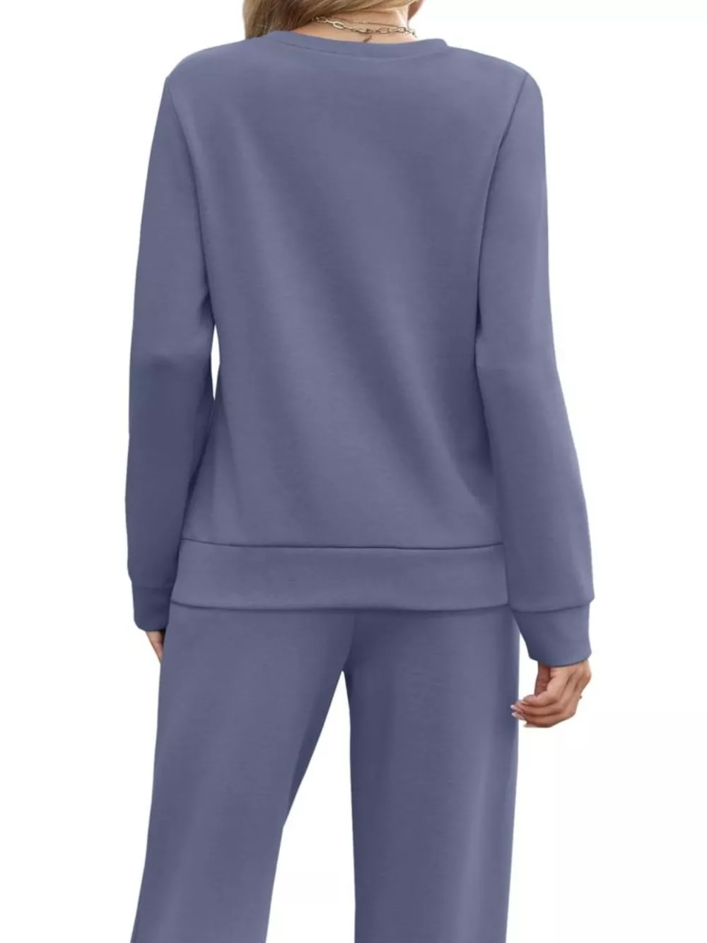 Full Size Casual Long Sleeve Top and Pants Set Plus Size, image 3