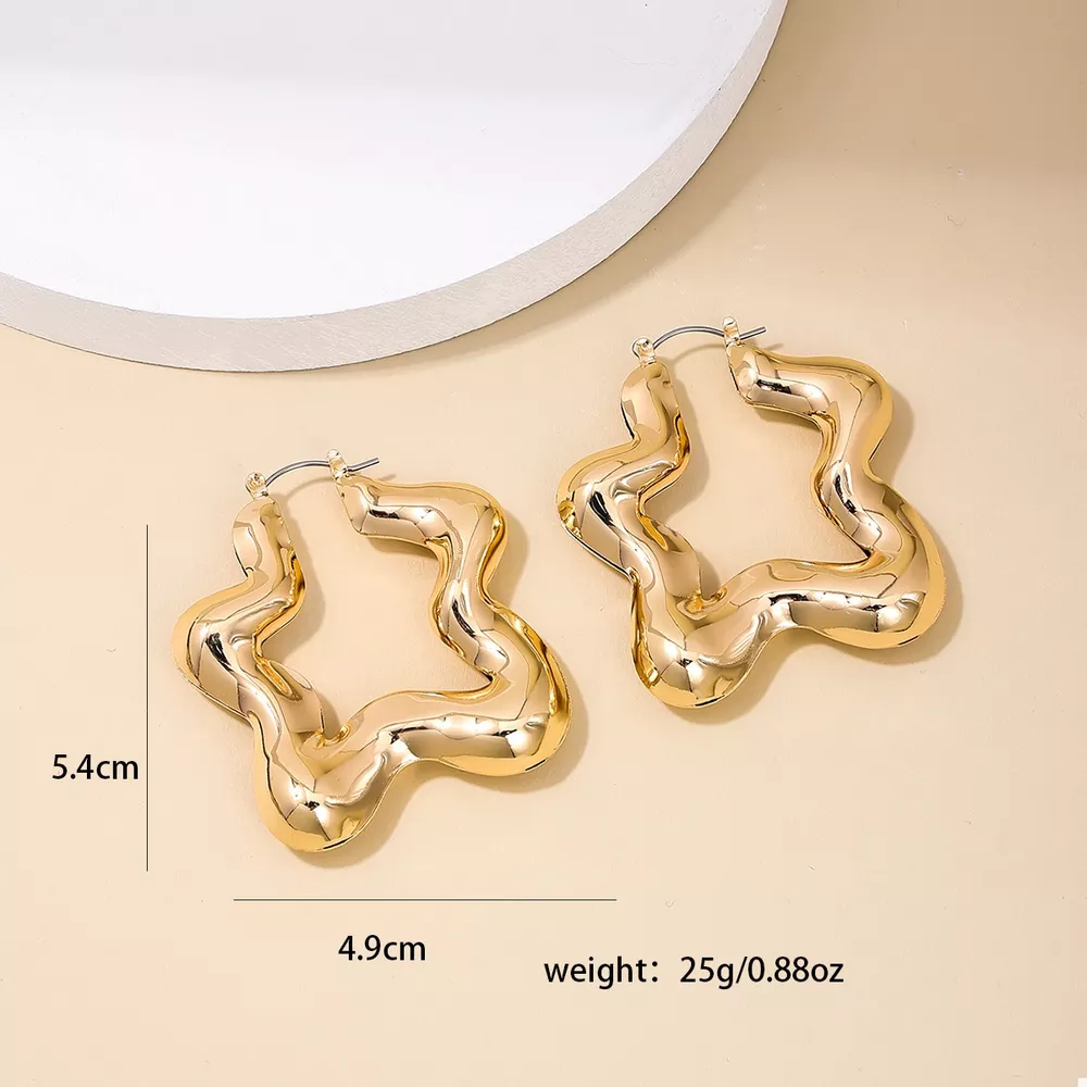 Star Shaped Hoop Earrings, image 4