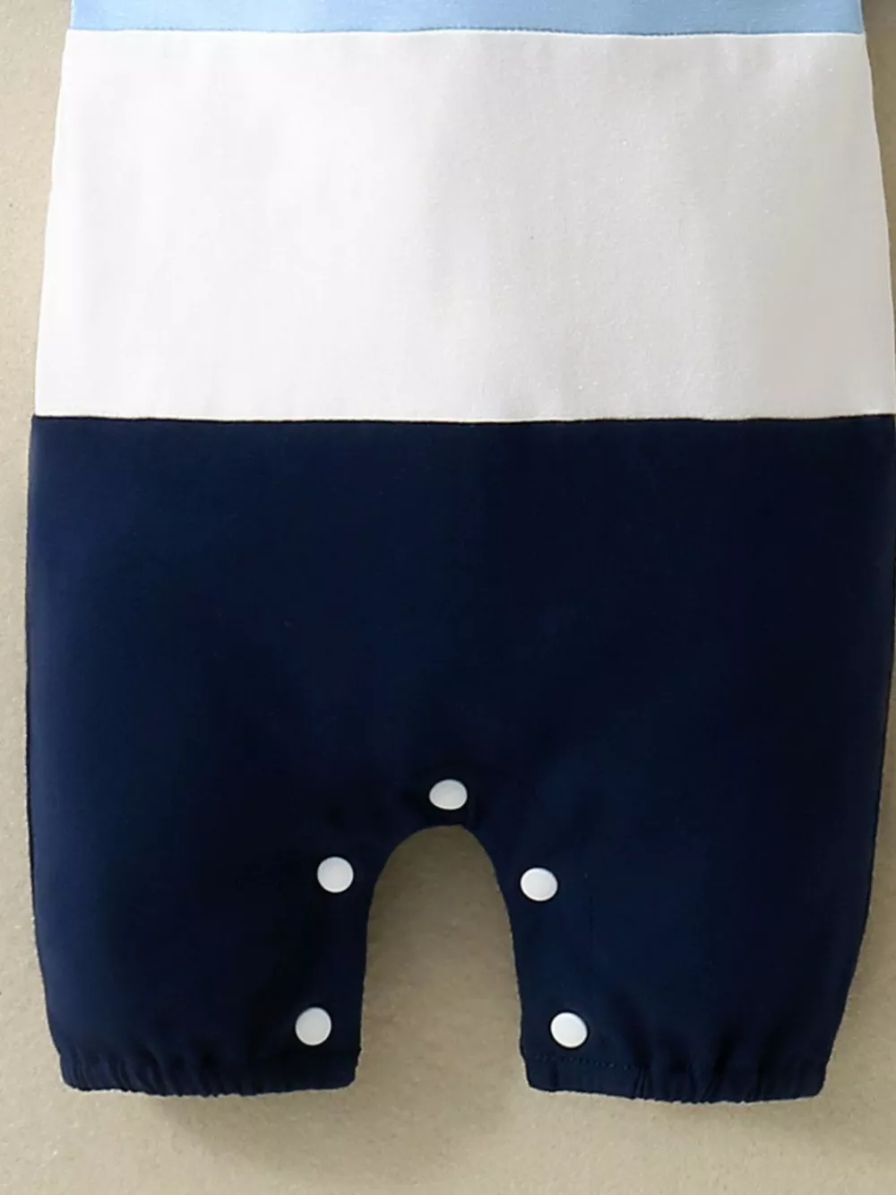 Children's Color Block Polo Collar Short Sleeve One-Piece, image 10