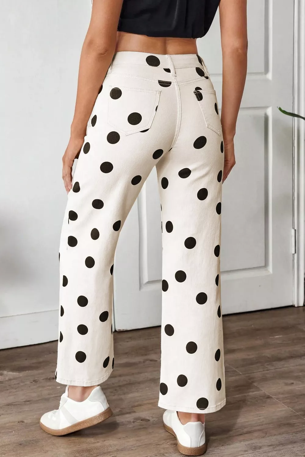 Polka Dot Loose Fit Jeans, image 2