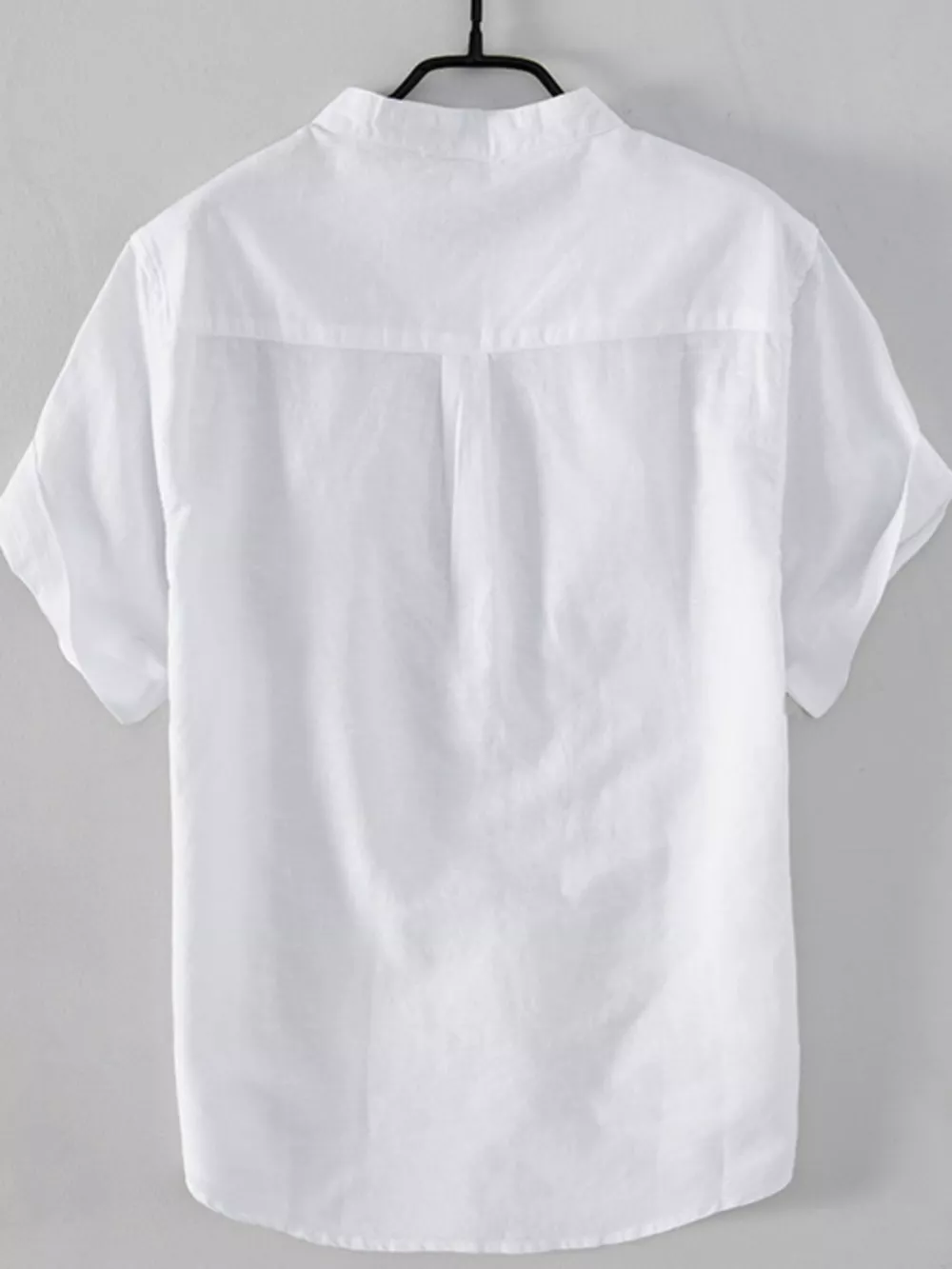 Men's Plus Size Button Detail Short Sleeve Blouse, image 7