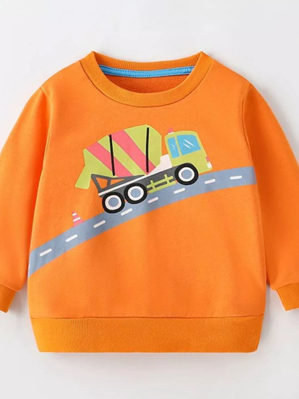 Children's Colorful Car Crew Neck Sweatshirt, image 2