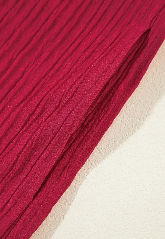 Frill Notched Long Sleeve Dress, image 3