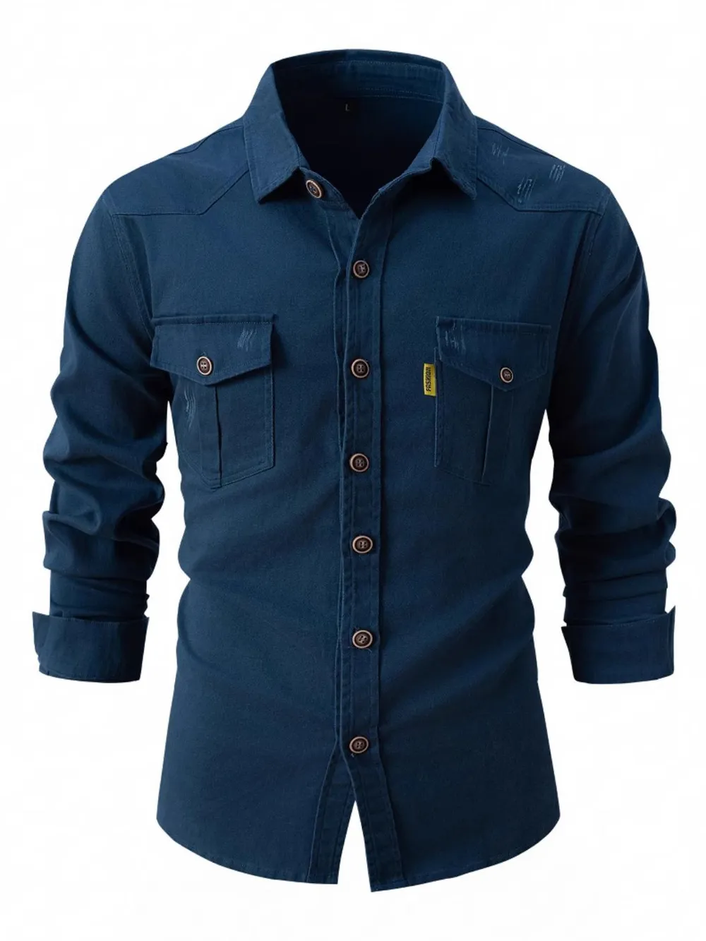 Men's Full Size Button Up Long Sleeve Shirt Plus Size, image 6
