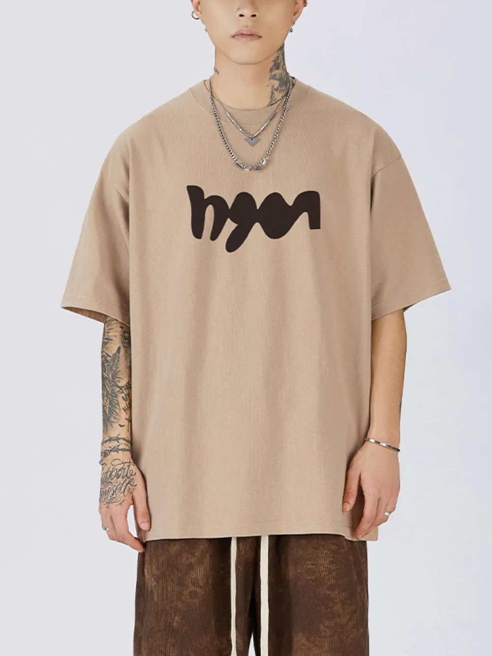 Men's Full Size Round Neck Letter Graphic T-Shirt Plus Size, image 2
