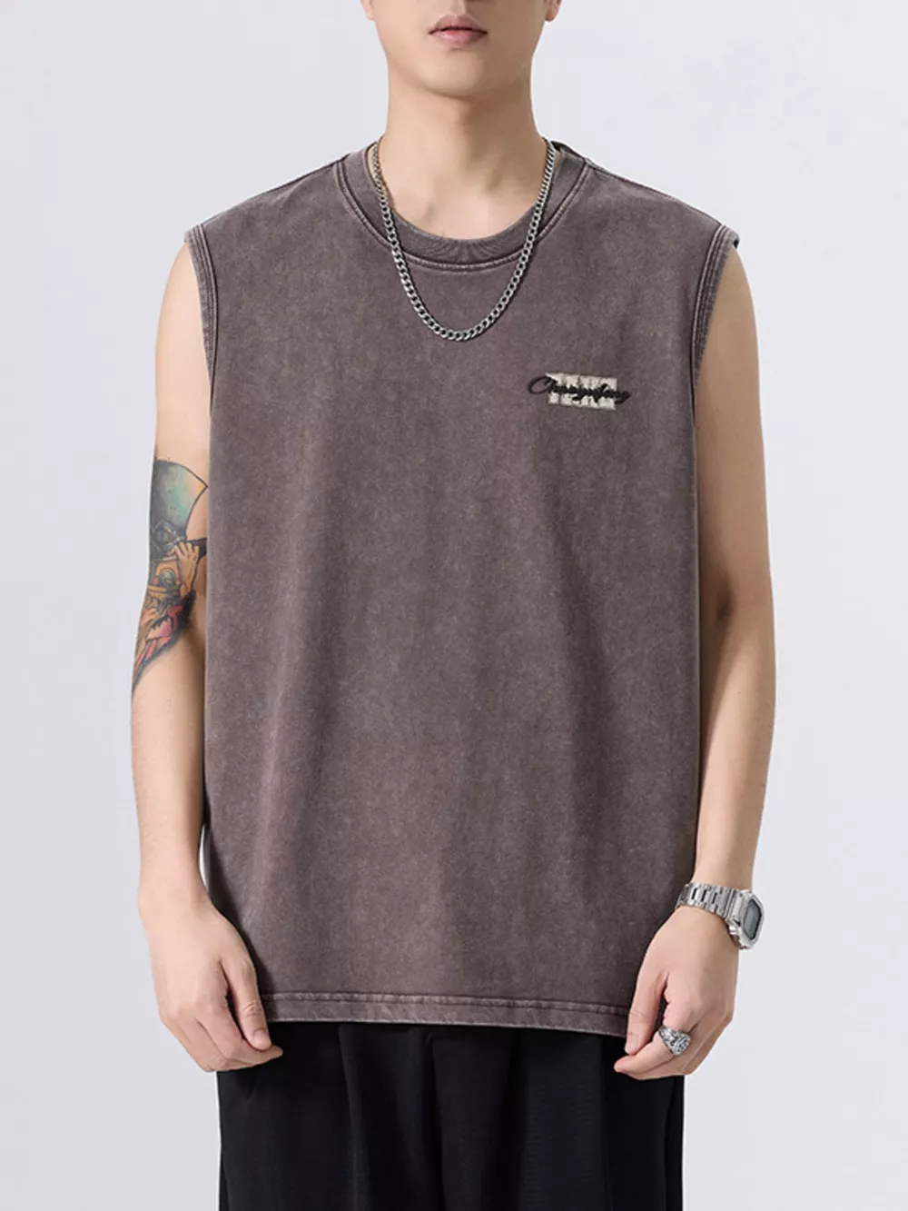 Men's Plus Size Round Neck Tank, image 7