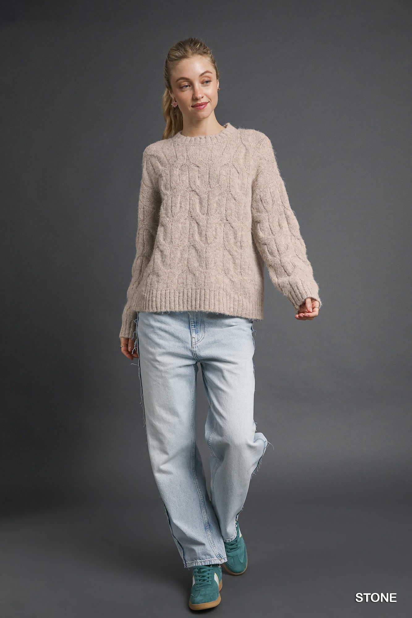 Cable Knit Cozy Sweater, image 2