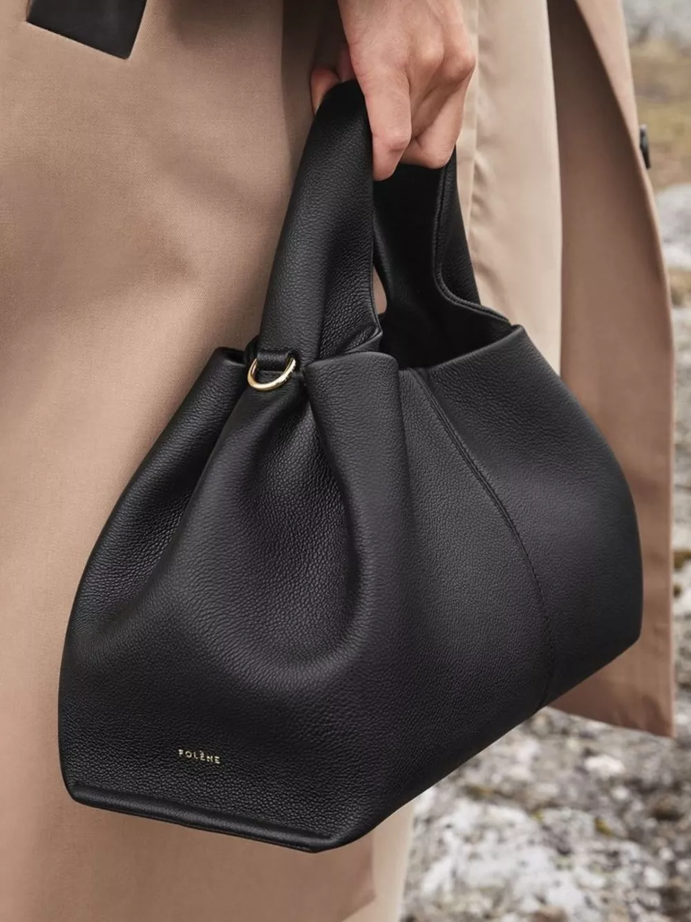 PU Leather Ruched Crossbody Handbag, image 4