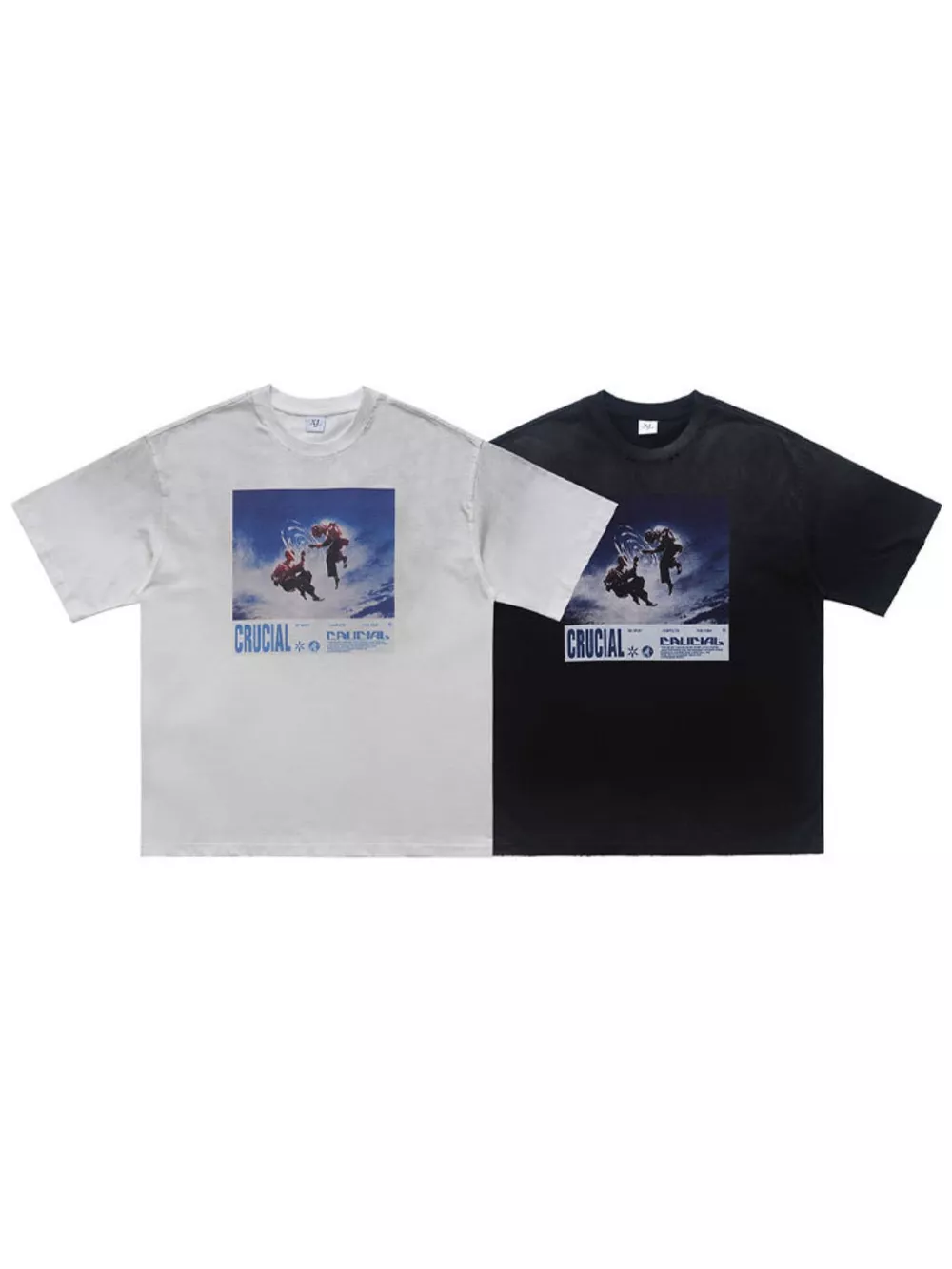 Men's Graphic Round Neck Oversized T-Shirt, image 4