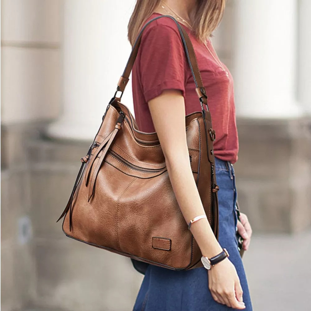 PU Leather Hobo Shoulder Bag, image 2