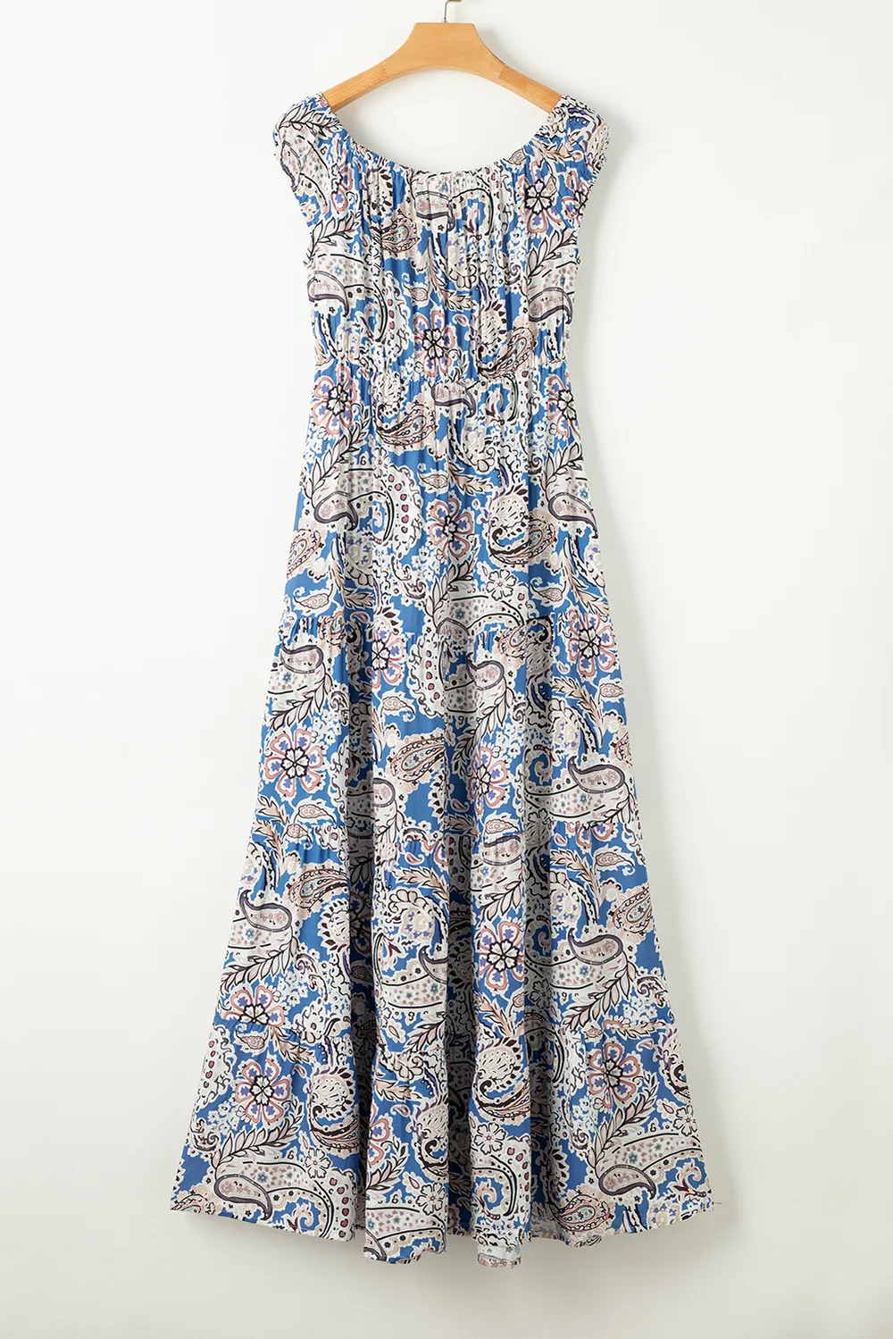 Printed Off-Shouder Short Sleeve Dress, image 3