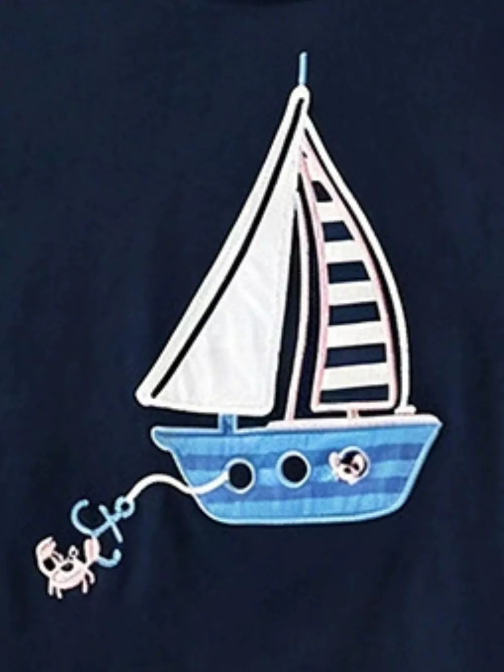 Children's Sailboat Graphic Round Neck T-Shirt, image 5
