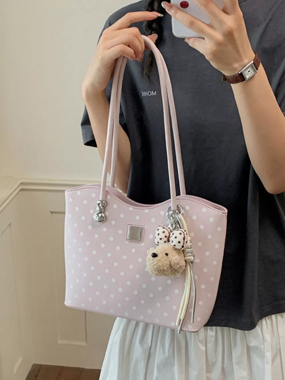 Polka Dot Shoulder Bag, image 5
