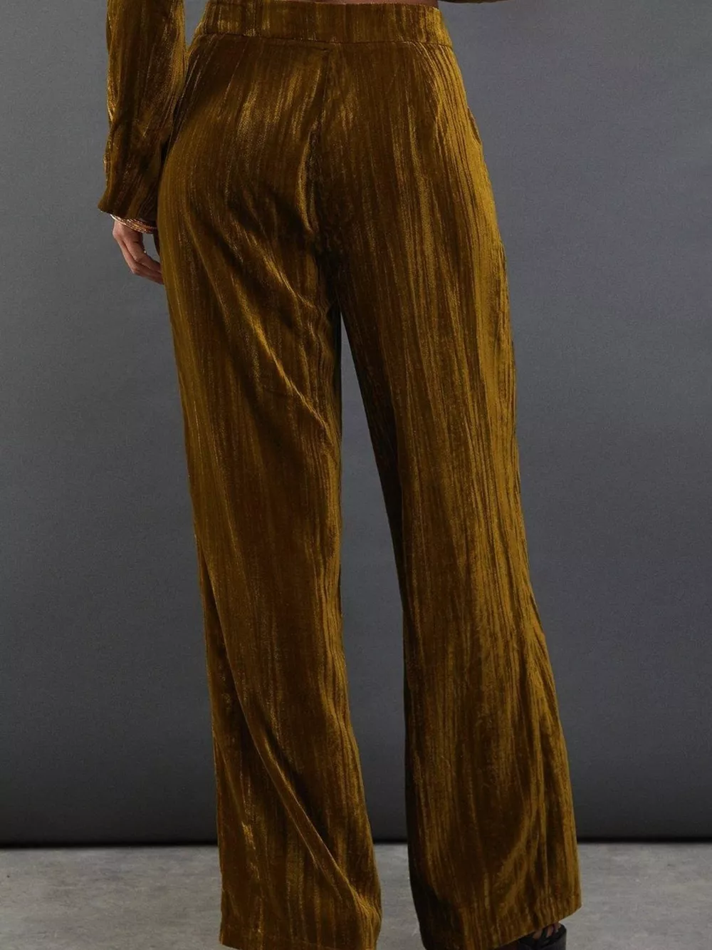 Velvet Lapel Collar Blazer & Pants Set, image 8