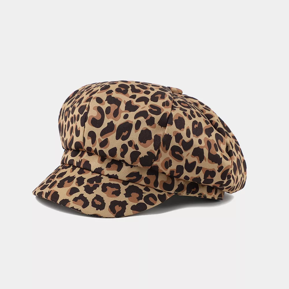 Animal Print Newsboy Hat, image 3